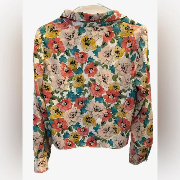 Zara Multicolor Floral Blouse - Picture 4 of 11